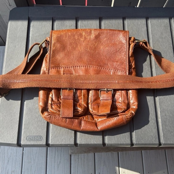Leather messenger bag made in India  Vintage - Picture 3 of 10